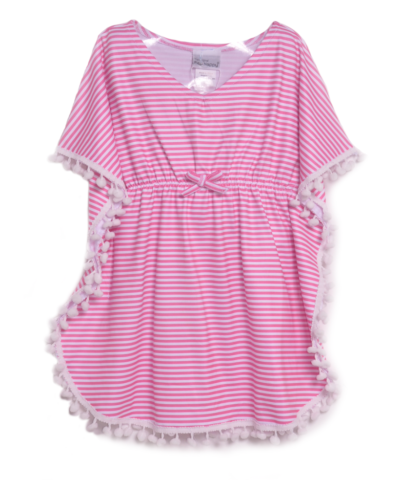 Flap Happy - Pink Stripe Cover Up