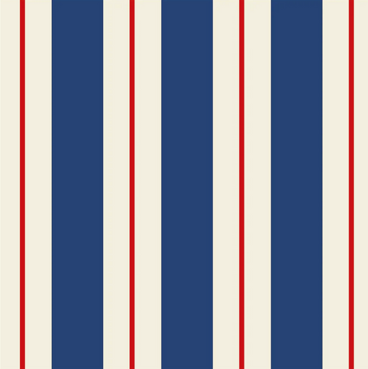 Red White and Blue Stripe Cocktail Napkins