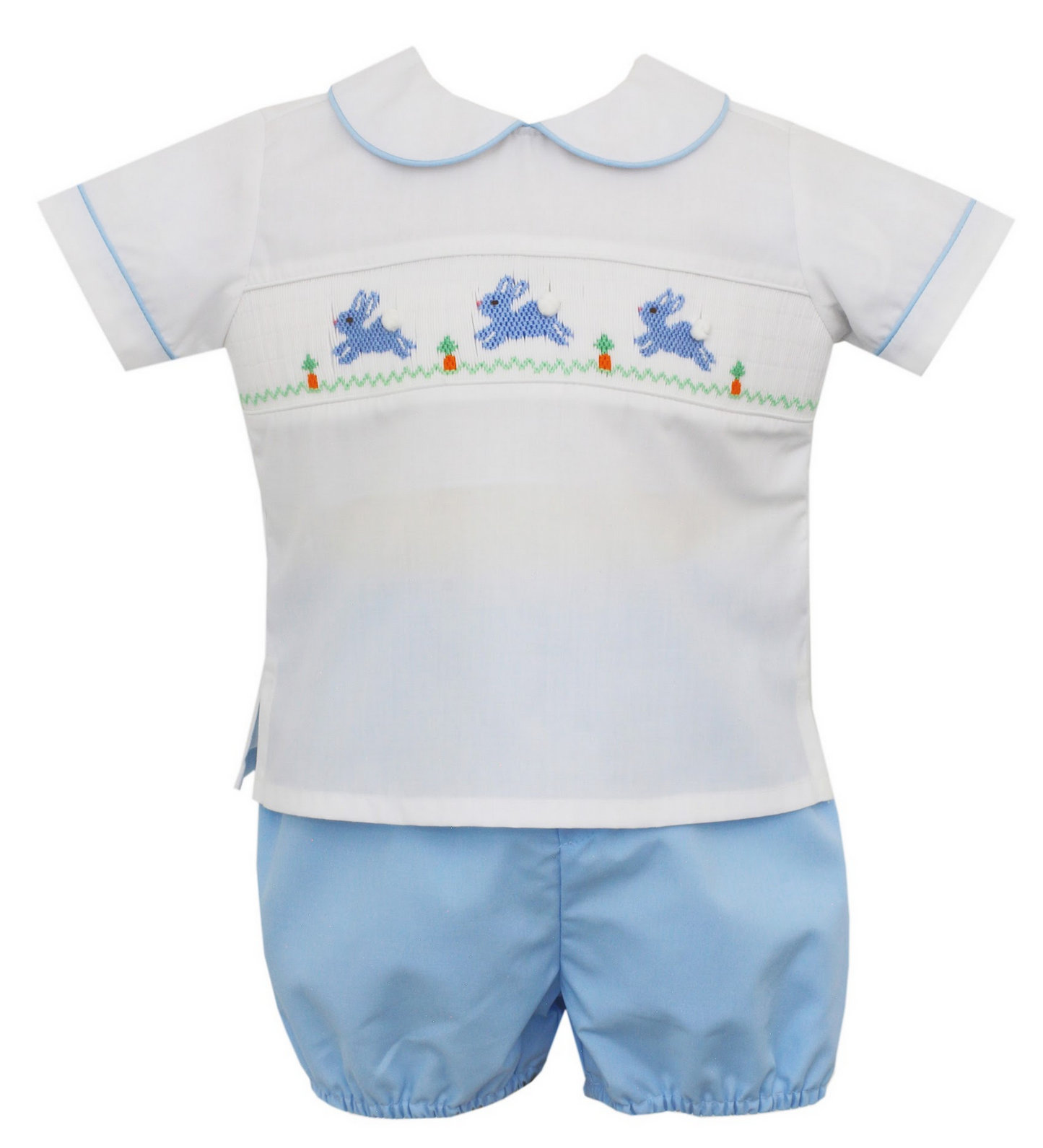 Blue bloomer set with bunnies