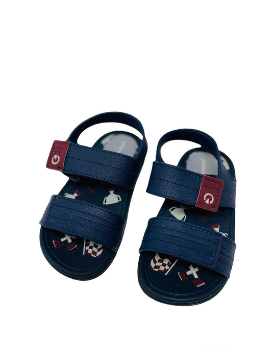 Boys navy velcro sandals