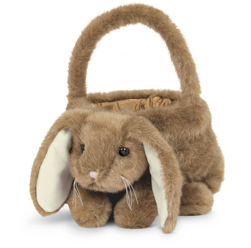 Brown Plush Bunny Easter Basket