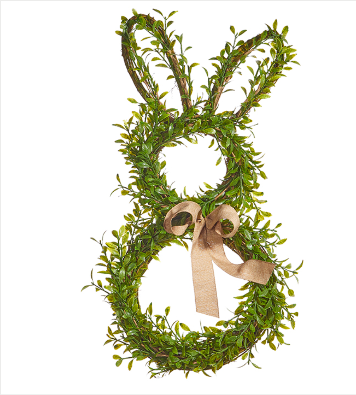Boxwood bunny wreath