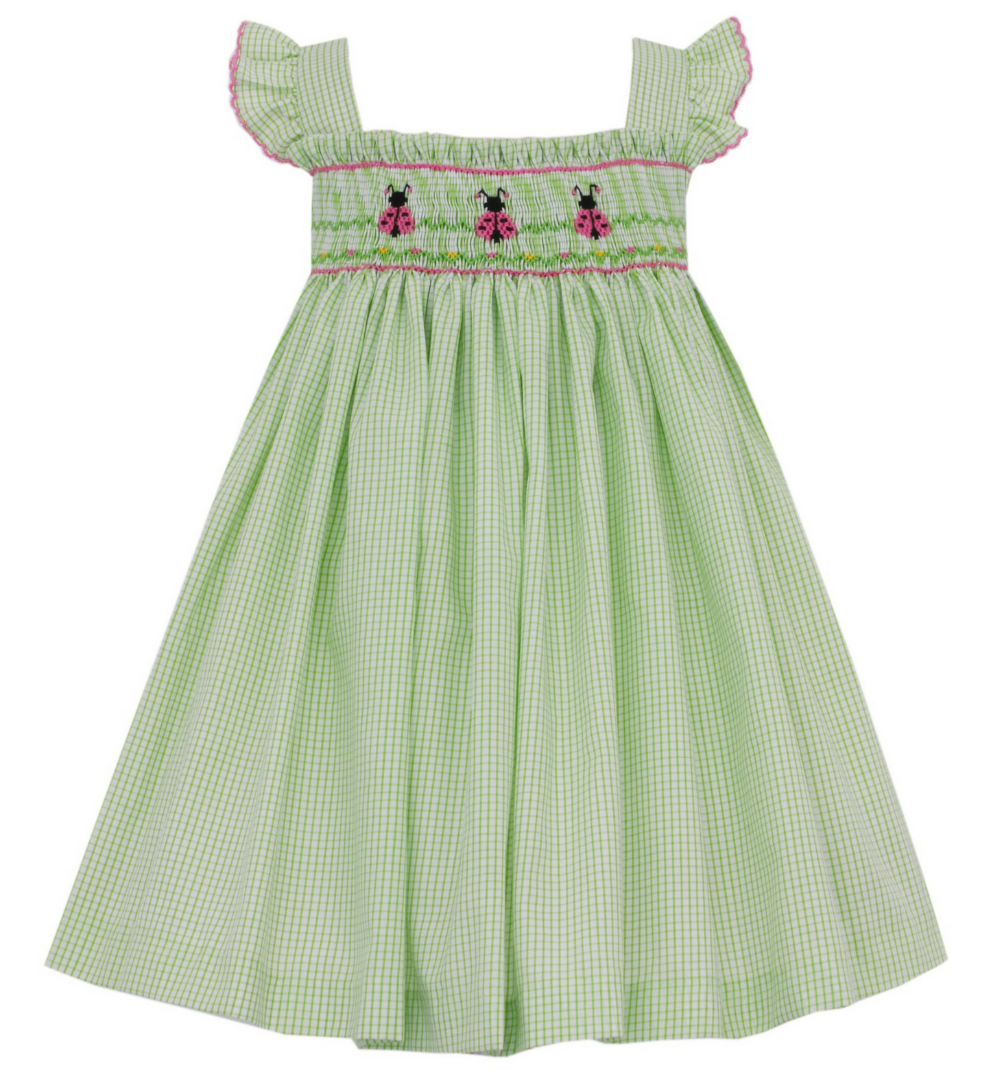 Ladybug smocked sun dress