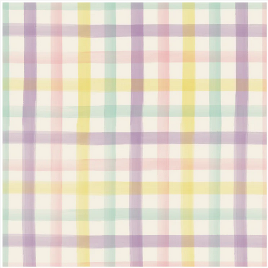 Pastel Plaid Cocktail Napkins