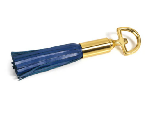 Blue tassel bottle opener