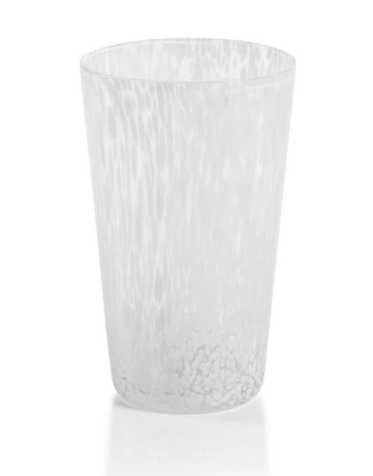 White Speckled Highball Glass