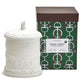 Cedar and Saddle Candle with Equestrian Scene