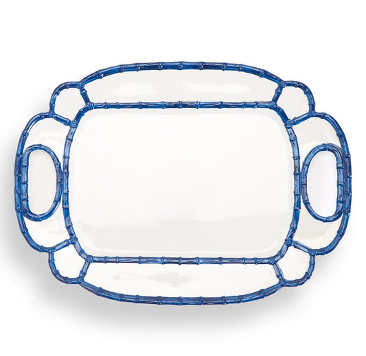 Blue Bamboo Melamine Platter