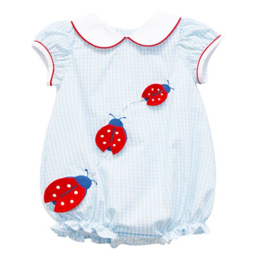 Zuccini Kids - Gingham bubble with ladybugs