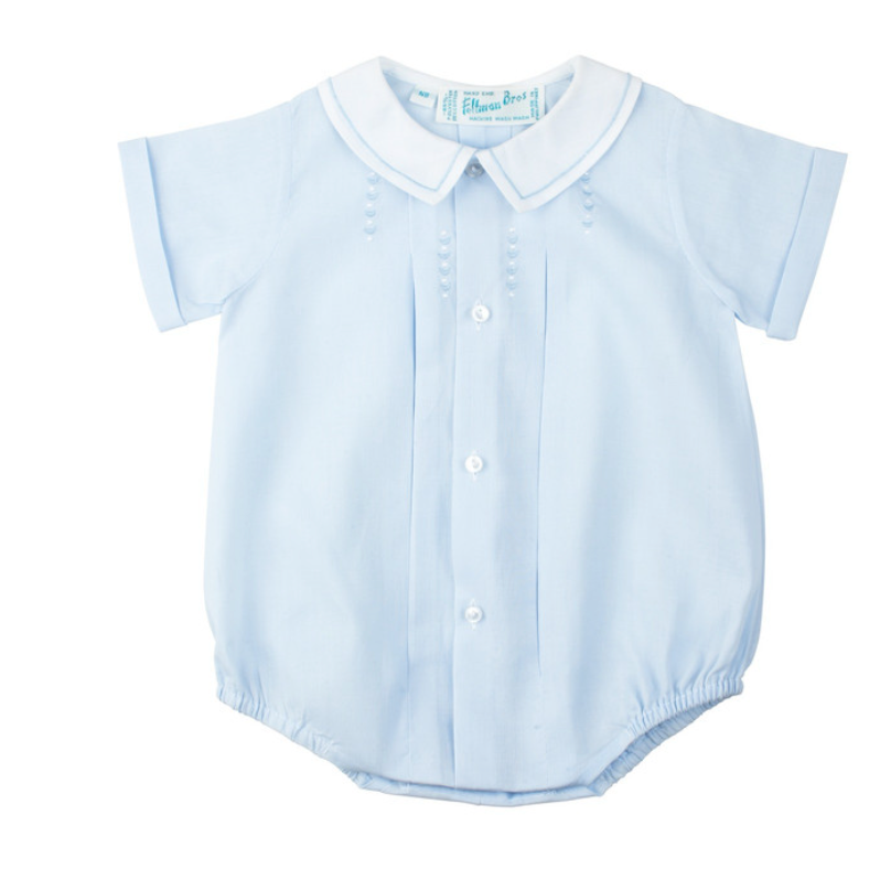 Blue Boy Bubble with Button Front